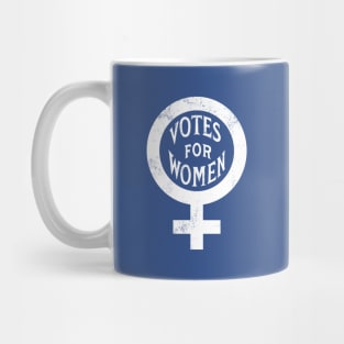 Vintage Inspired Votes for Women Symbol (White) Mug